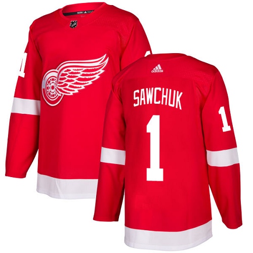 Adidas Men Detroit Red Wings #1 Terry Sawchuk Red Home Authentic Stitched NHL Jersey